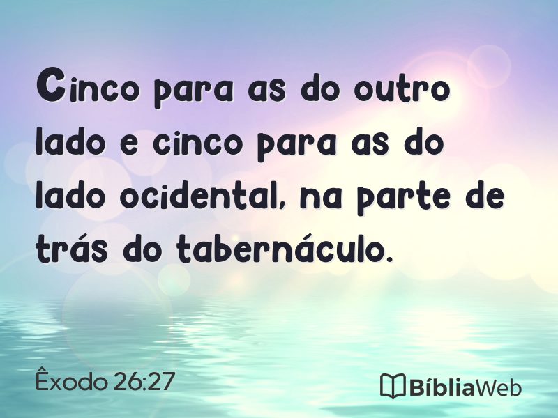 Êxodo 26:27 em imagem para compartilhar