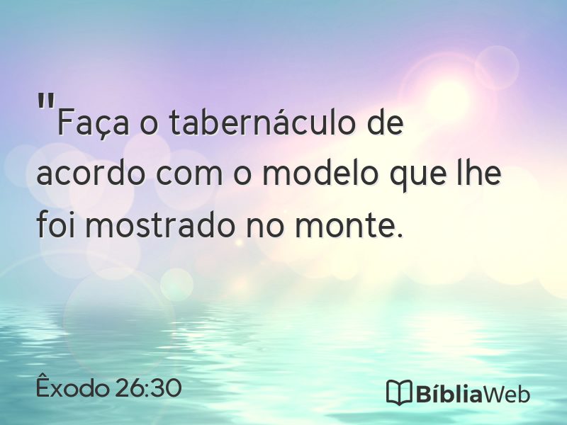Êxodo 26:30 em imagem para compartilhar