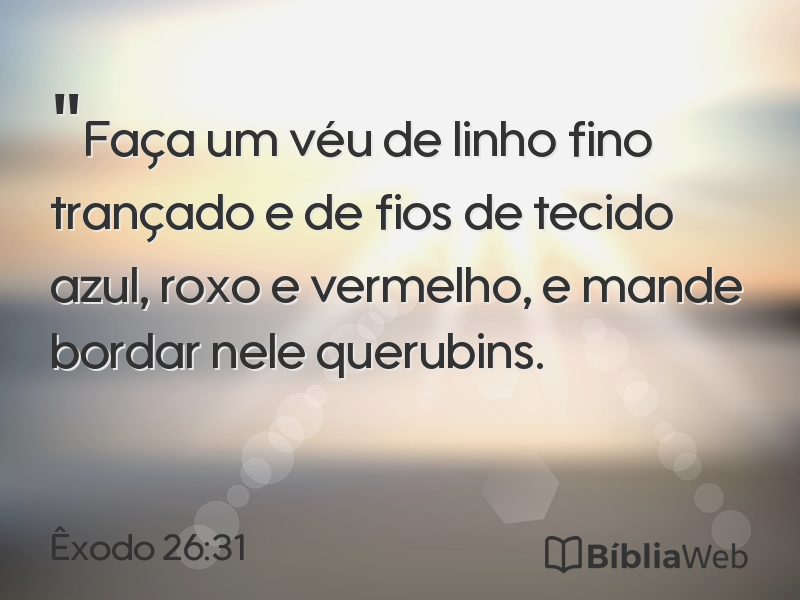 Êxodo 26:31 em imagem para compartilhar