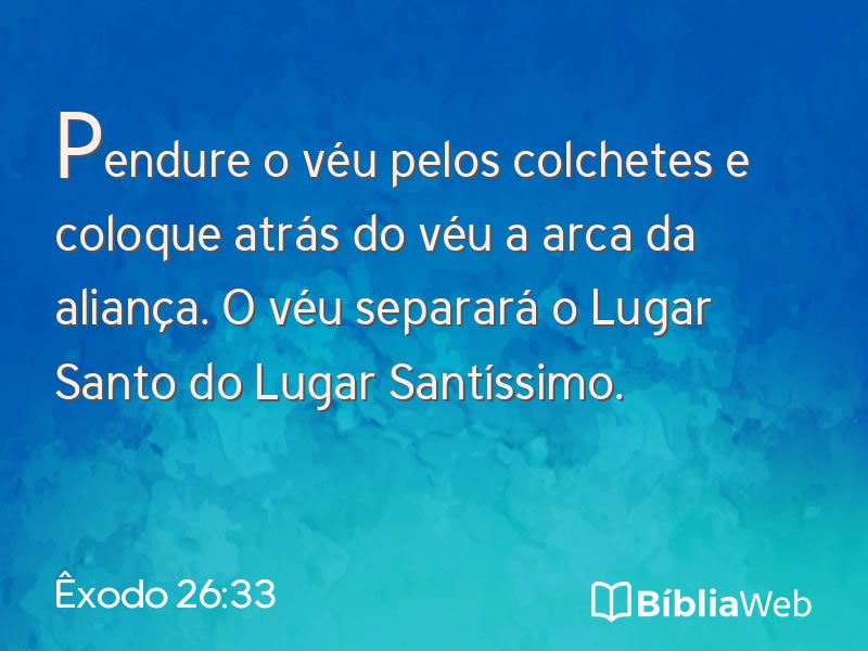 Êxodo 26:33 em imagem para compartilhar
