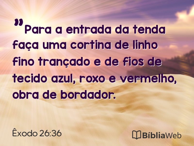 Êxodo 26:36 em imagem para compartilhar