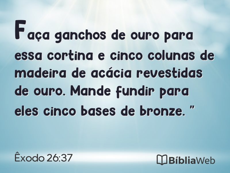 Êxodo 26:37 em imagem para compartilhar