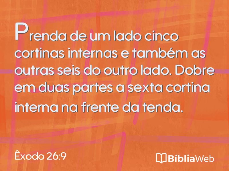 Êxodo 26:9 em imagem para compartilhar