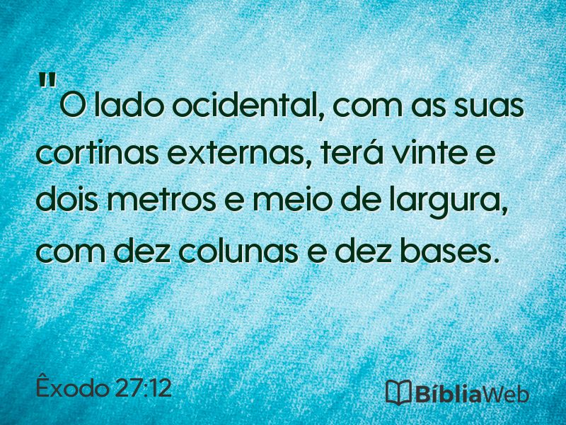 Êxodo 27:12 em imagem para compartilhar