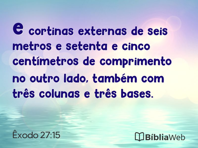 Êxodo 27:15 em imagem para compartilhar