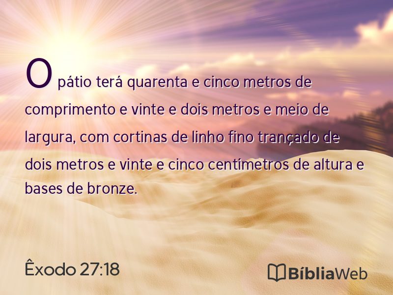 Êxodo 27:18 em imagem para compartilhar