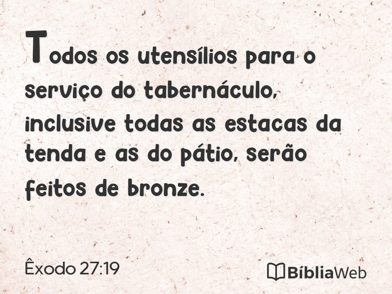 Êxodo 27:19 em imagem para compartilhar