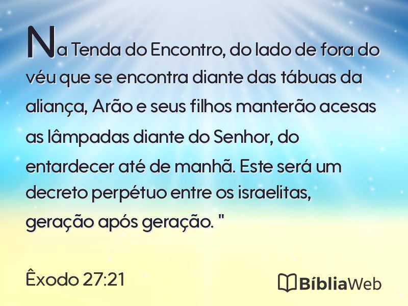 Êxodo 27:21 em imagem para compartilhar