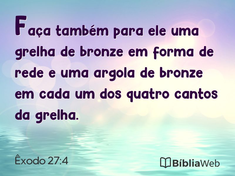 Êxodo 27:4 em imagem para compartilhar
