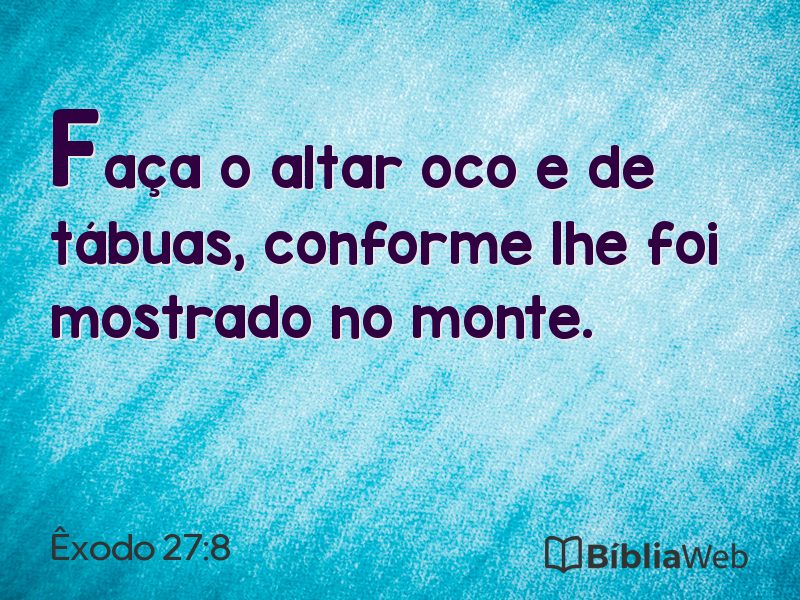 Êxodo 27:8 em imagem para compartilhar