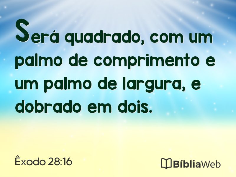 Êxodo 28:16 em imagem para compartilhar