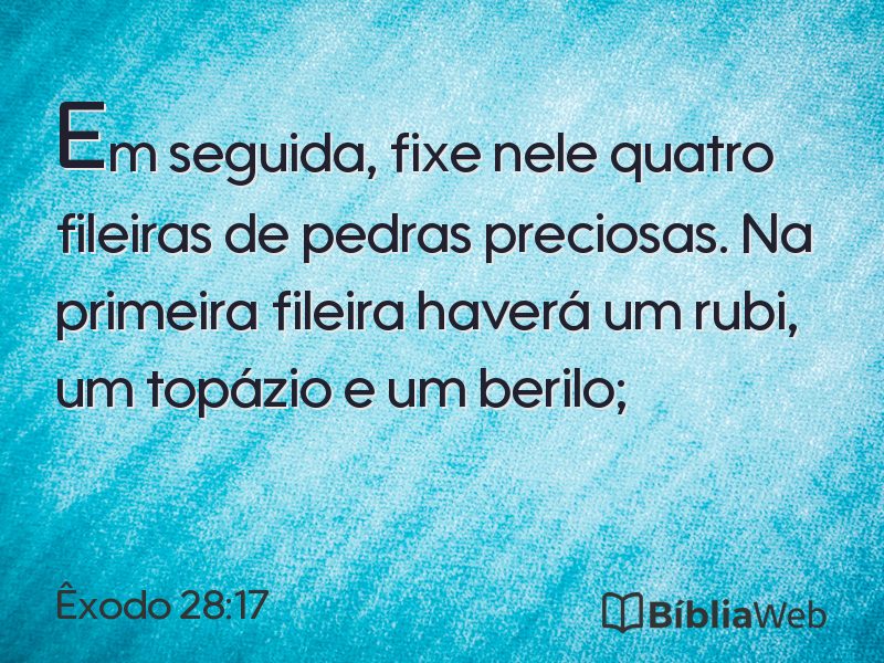 Êxodo 28:17 em imagem para compartilhar