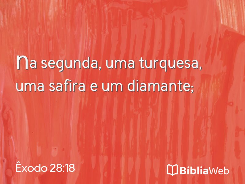 Êxodo 28:18 em imagem para compartilhar