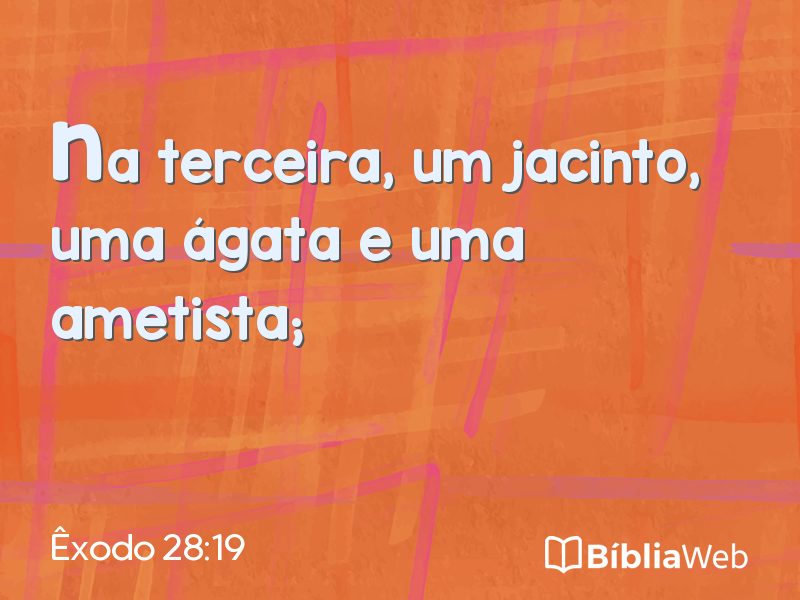 Êxodo 28:19 em imagem para compartilhar