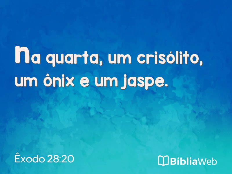 Êxodo 28:20 em imagem para compartilhar