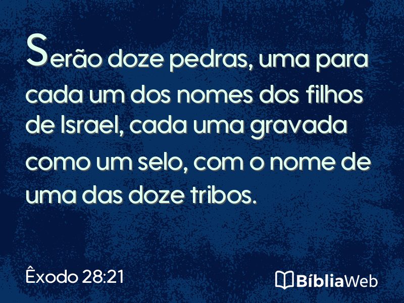 Êxodo 28:21 em imagem para compartilhar