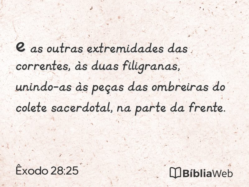 Êxodo 28:25 em imagem para compartilhar