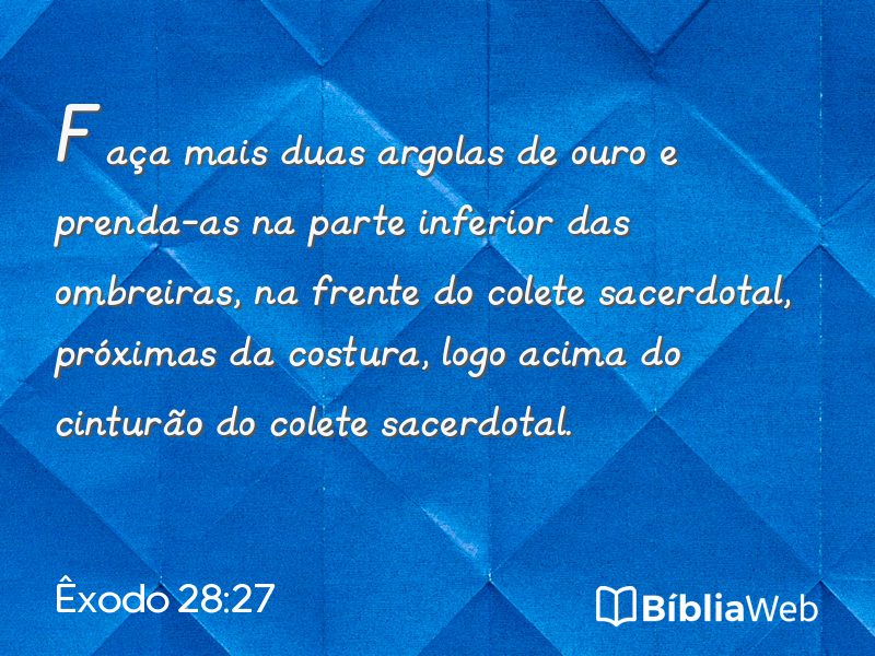 Êxodo 28:27 em imagem para compartilhar