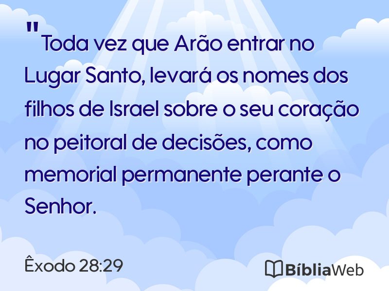 Êxodo 28:29 em imagem para compartilhar