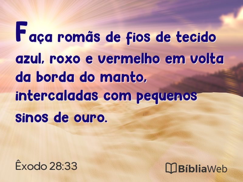 Êxodo 28:33 em imagem para compartilhar