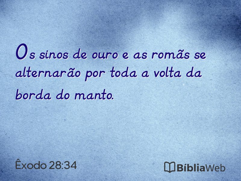 Êxodo 28:34 em imagem para compartilhar
