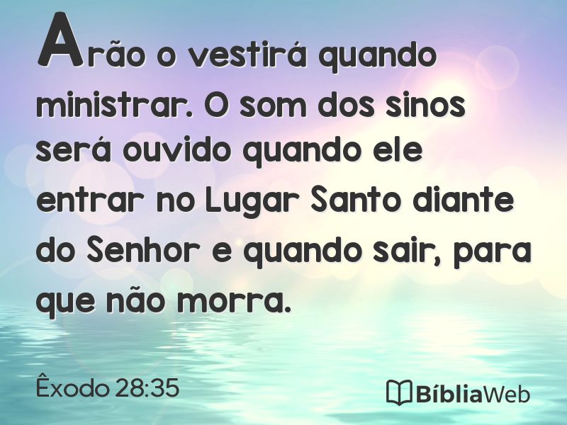 Êxodo 28:35 em imagem para compartilhar