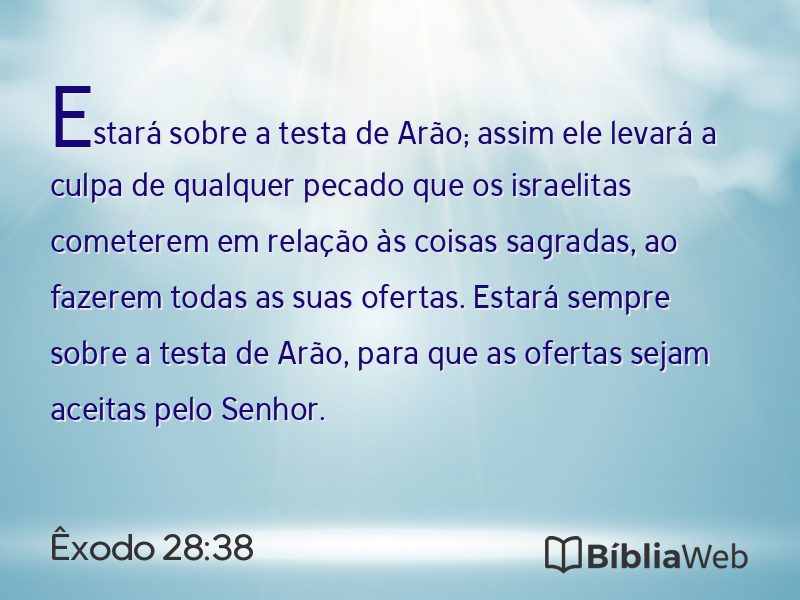 Êxodo 28:38 em imagem para compartilhar