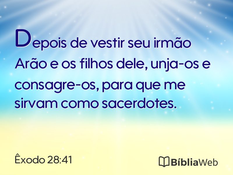 Êxodo 28:41 em imagem para compartilhar