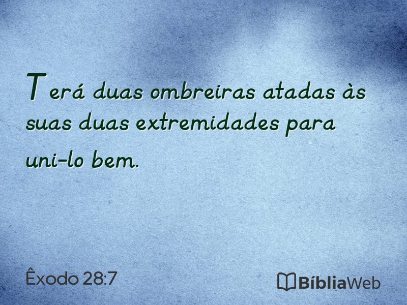 Êxodo 28:7 em imagem para compartilhar