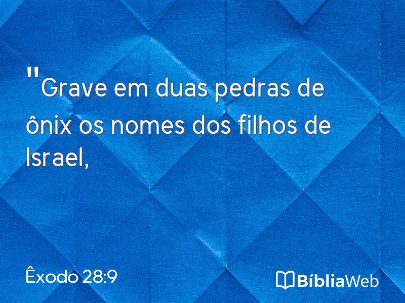 Êxodo 28:9 em imagem para compartilhar