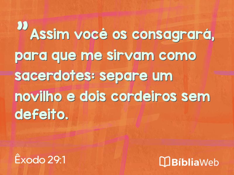 Êxodo 29:1 em imagem para compartilhar