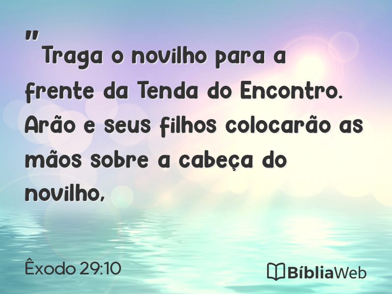 Êxodo 29:10 em imagem para compartilhar