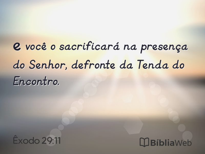 Êxodo 29:11 em imagem para compartilhar