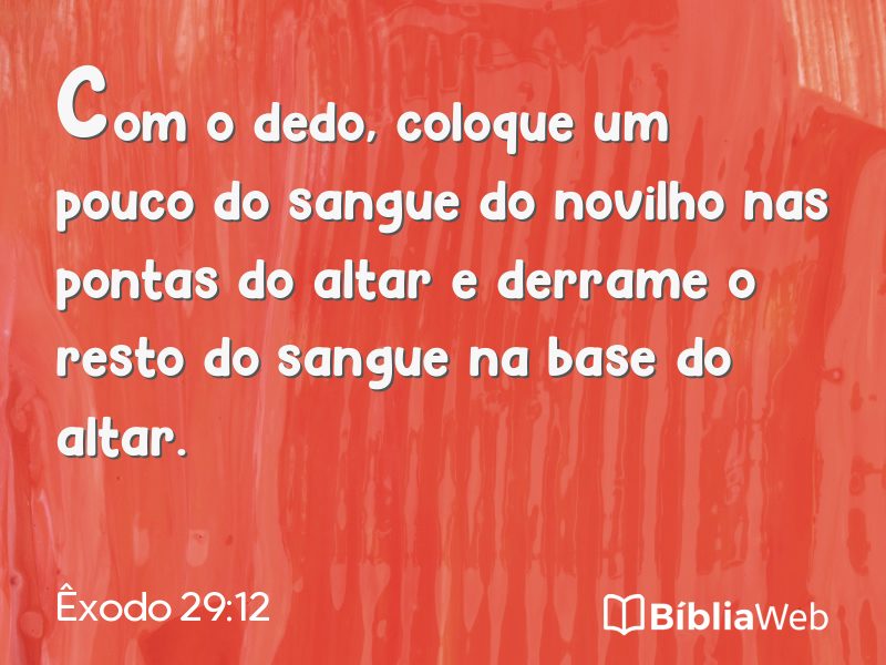 Êxodo 29:12 em imagem para compartilhar