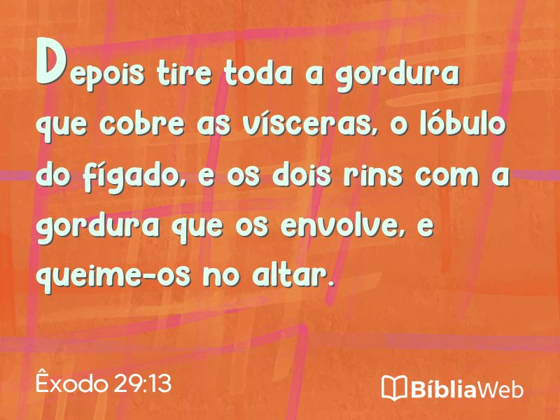 Êxodo 29:13 em imagem para compartilhar