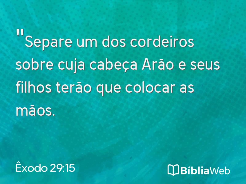 Êxodo 29:15 em imagem para compartilhar