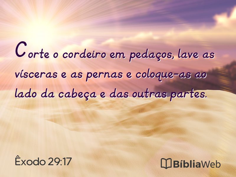 Êxodo 29:17 em imagem para compartilhar