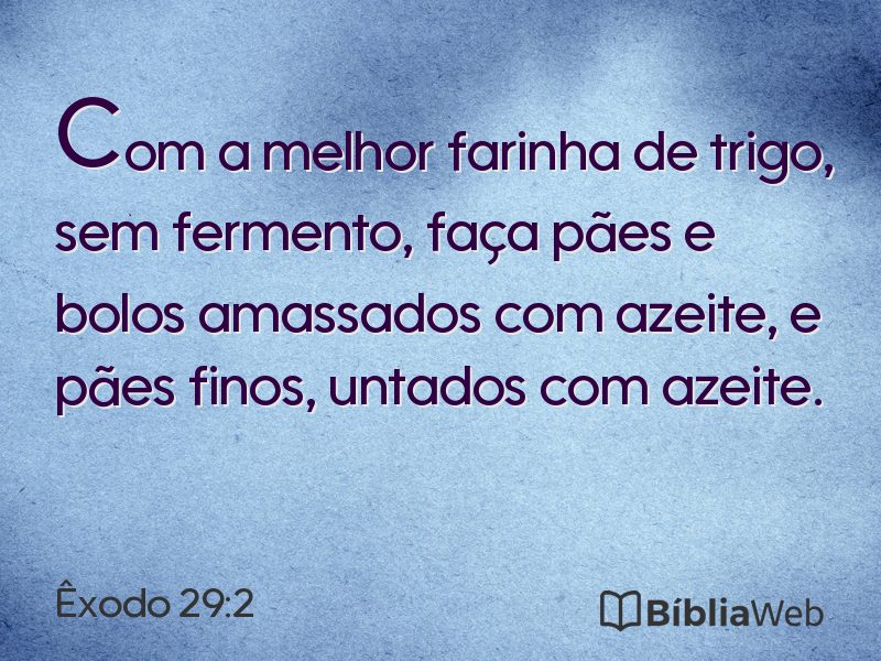 Êxodo 29:2 em imagem para compartilhar