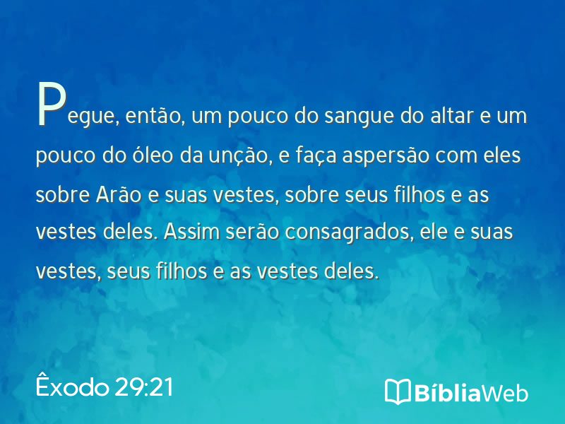 Êxodo 29:21 em imagem para compartilhar