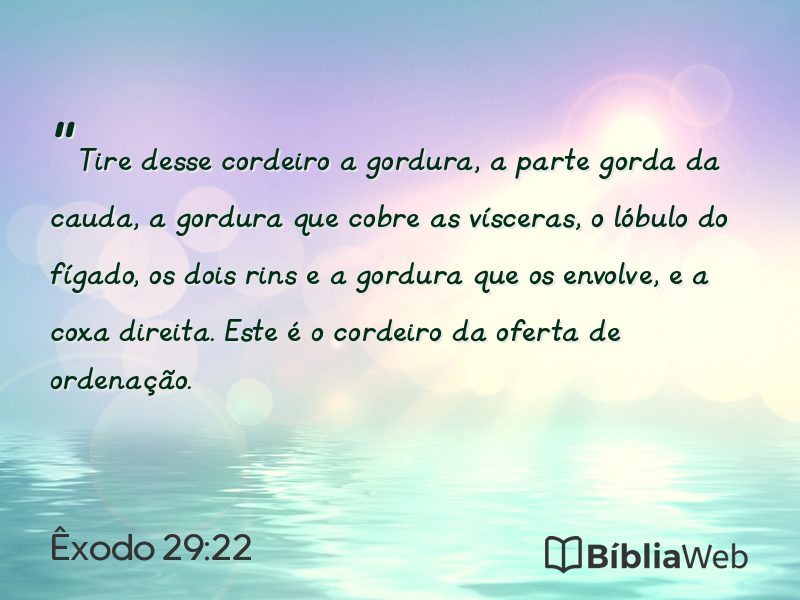 Êxodo 29:22 em imagem para compartilhar