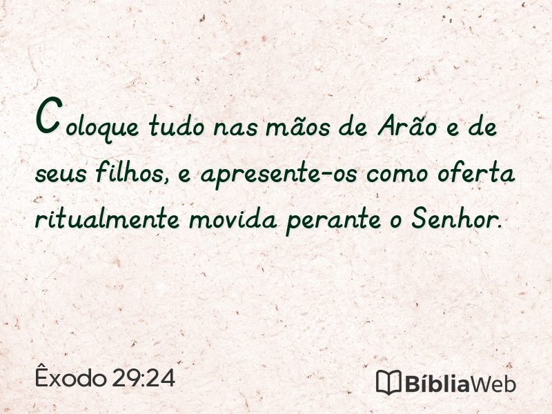Êxodo 29:24 em imagem para compartilhar