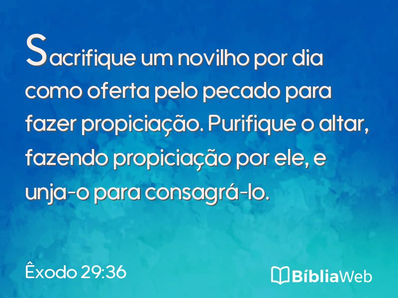 Êxodo 29:36 em imagem para compartilhar