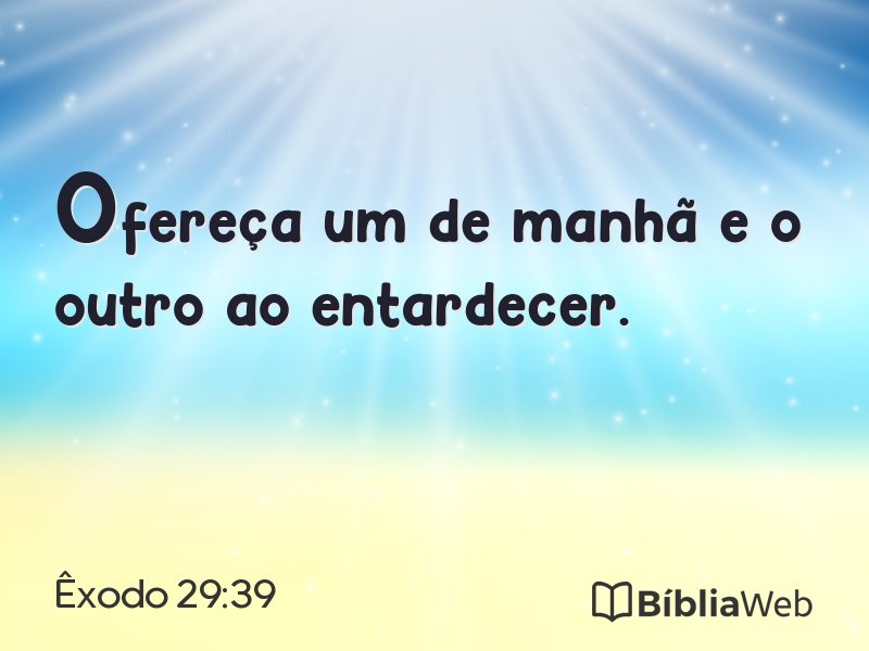 Êxodo 29:39 em imagem para compartilhar