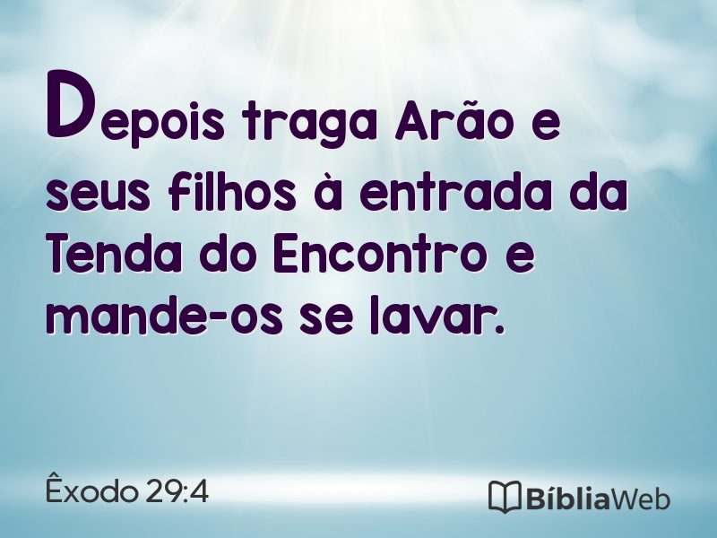 Êxodo 29:4 em imagem para compartilhar