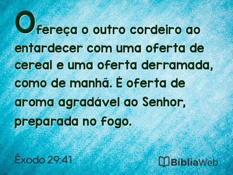 Êxodo 29:41 em imagem para compartilhar