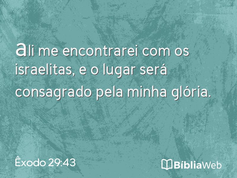 Êxodo 29:43 em imagem para compartilhar
