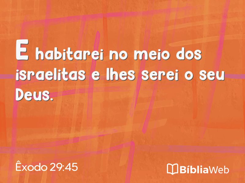 Êxodo 29:45 em imagem para compartilhar