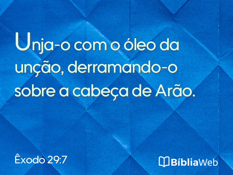 Êxodo 29:7 em imagem para compartilhar