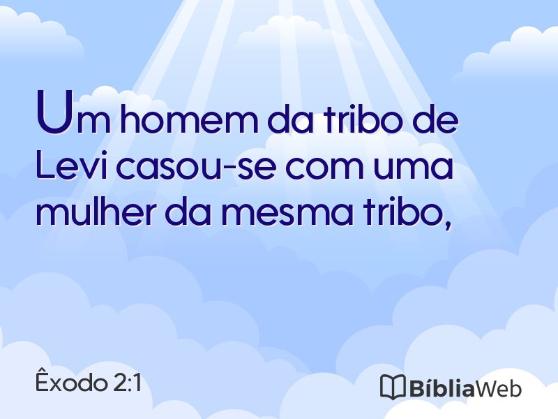 Êxodo 2:1 em imagem para compartilhar