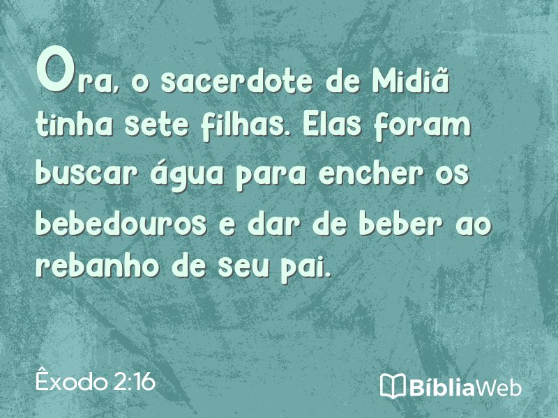 Êxodo 2:16 em imagem para compartilhar